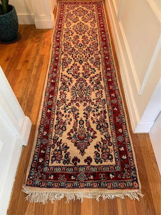 2’x10’ Handmade Sarouk Runner