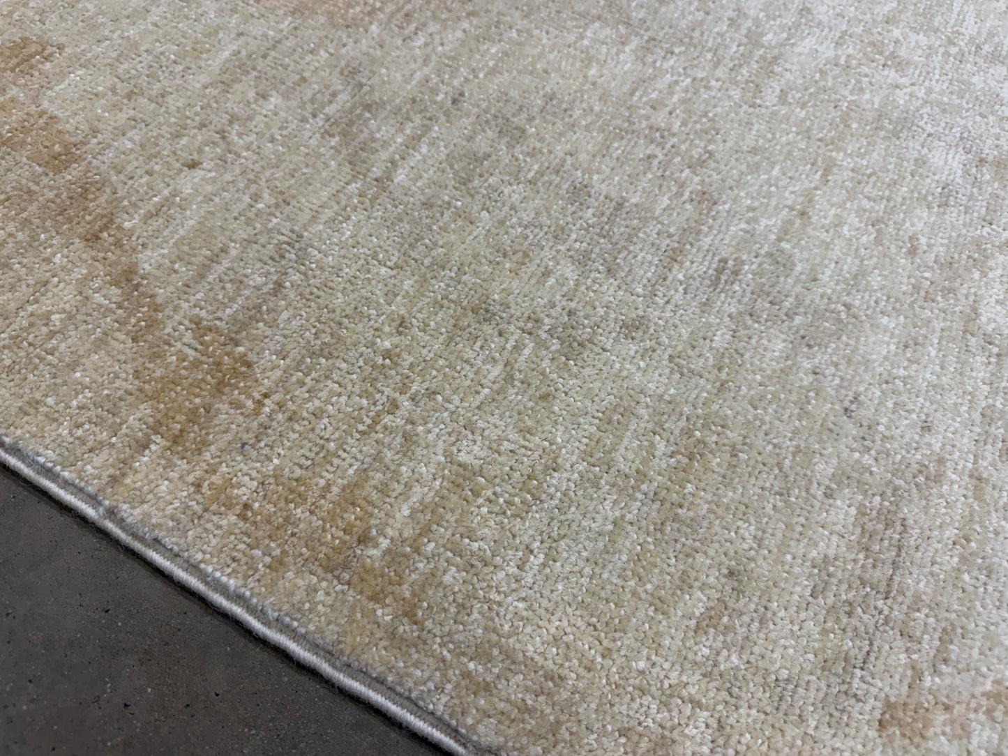 2’9”x13’6” Hand-Knotted Wool Abstract Runner 2x13 Handmade Beige Rug