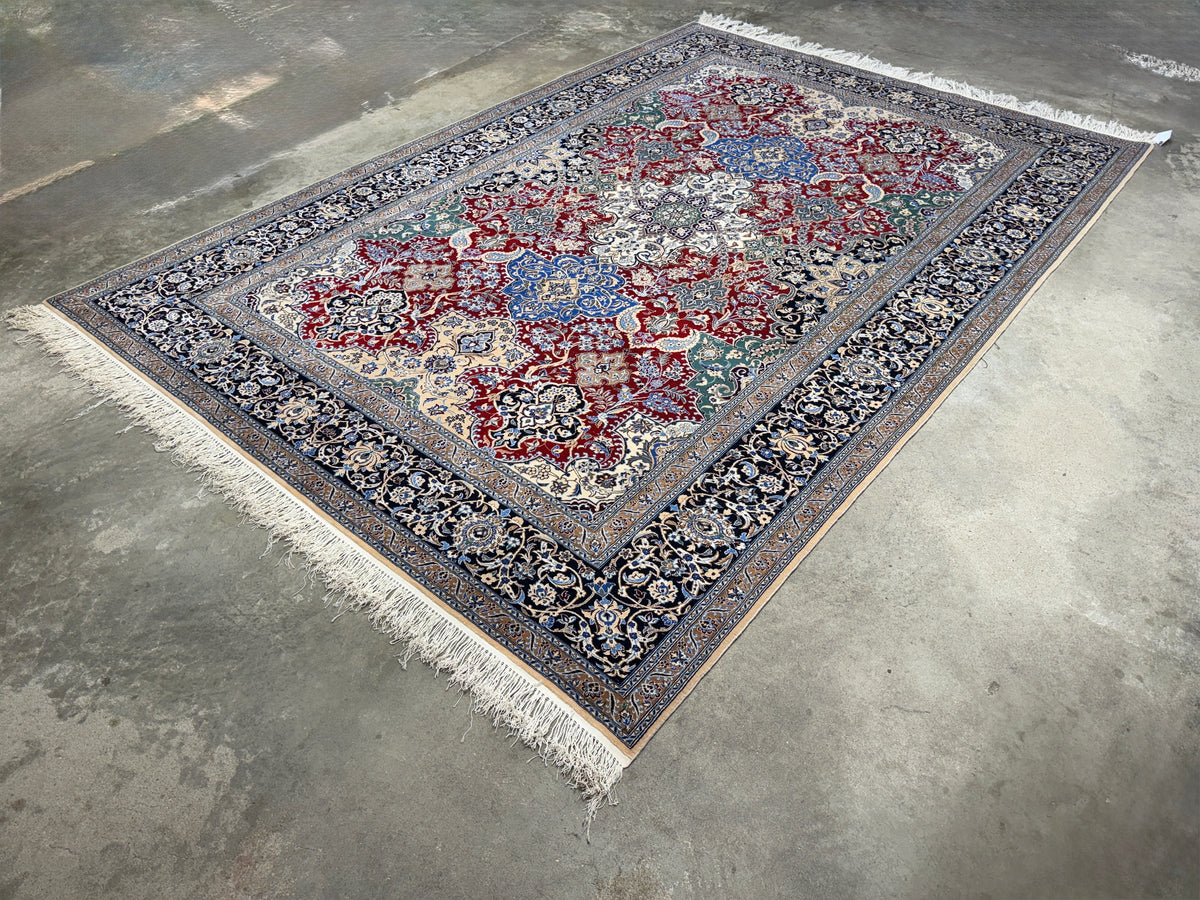 Hand-Knotted Persian Isfahan Rug - 6’8”x10’
