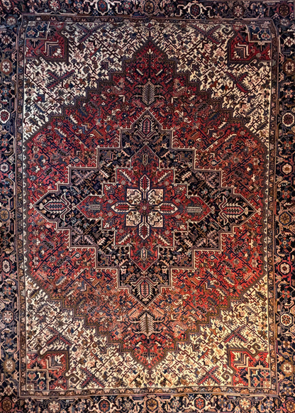 10’1”x14’ Hand-Knotted Persian Heriz Area Rug