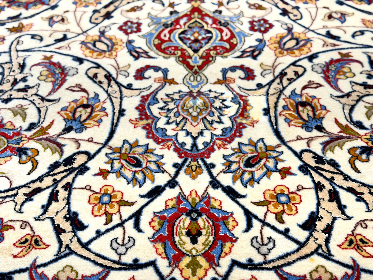 Hand-Knotted Persian Isfahan Rug - 6’11”x9’10”