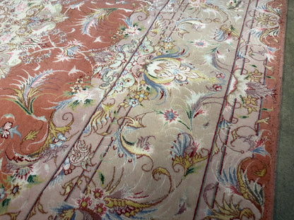 Hand-Knotted 60 Raj Persian Tabriz Rug - Signed Beheshti - 6’7”x9’9”