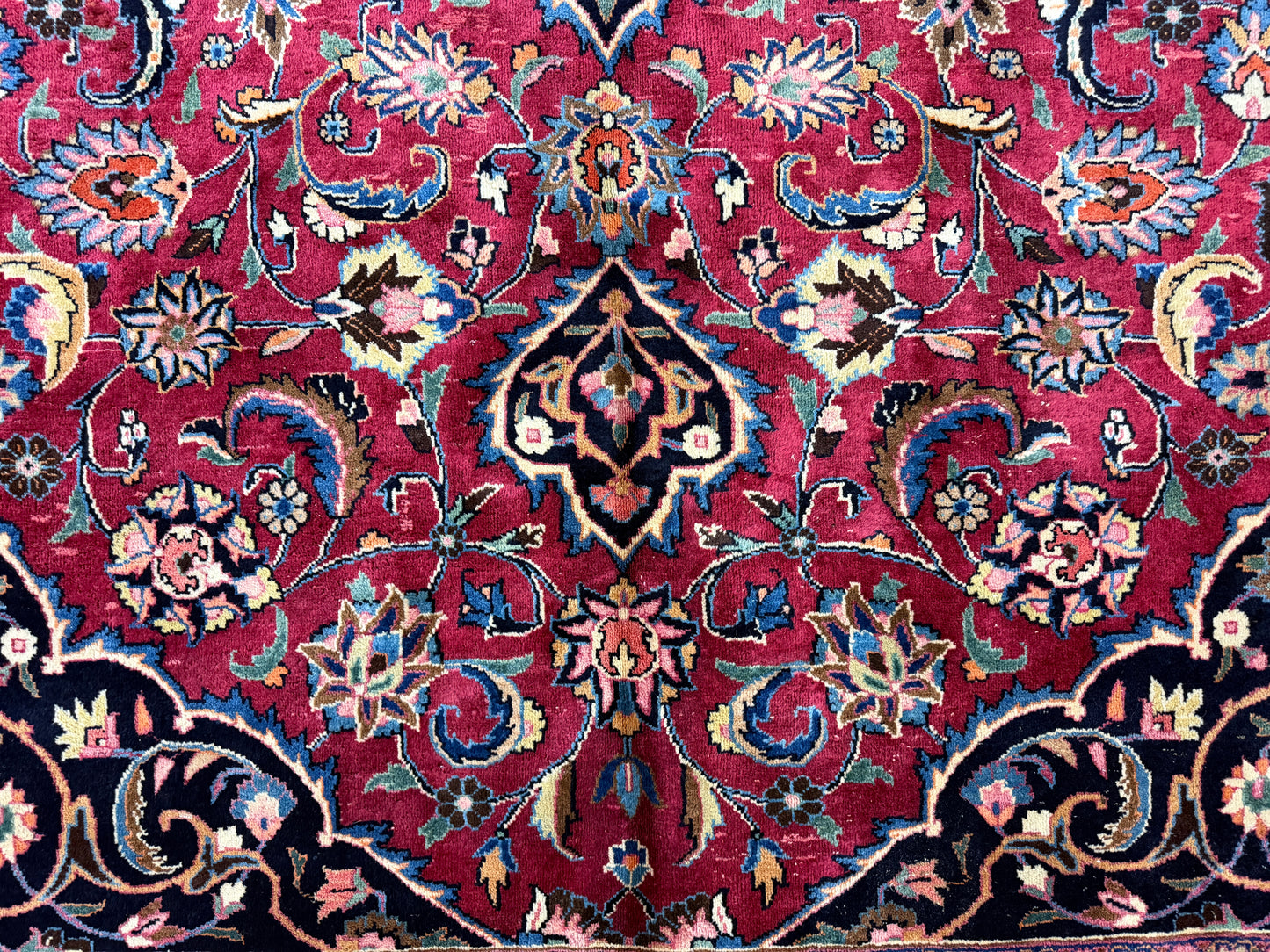 Hand-Knotted Persian Mashad Rug - 10’1”x12’10”