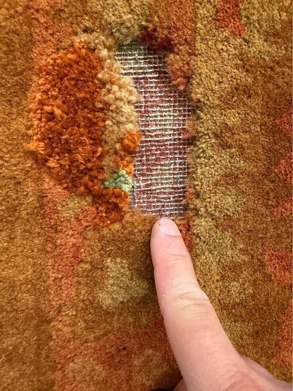 8’x9’8” Handmade Golden Gabbah Rug