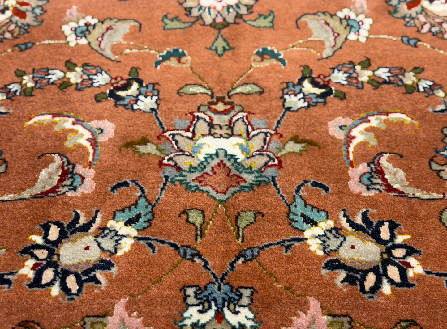 Hand-Knotted 60 Raj Persian Tabriz Rug - 6’10”x10’2”