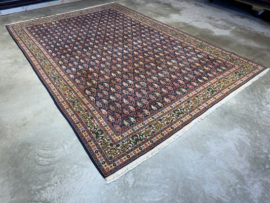 7’10”x11’7” Hand-Knotted Wool Persian Malayer Paisley Area Rug