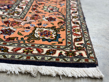 Hand-Knotted 60 Raj Persian Tabriz Rug - 6'5"x6'7"