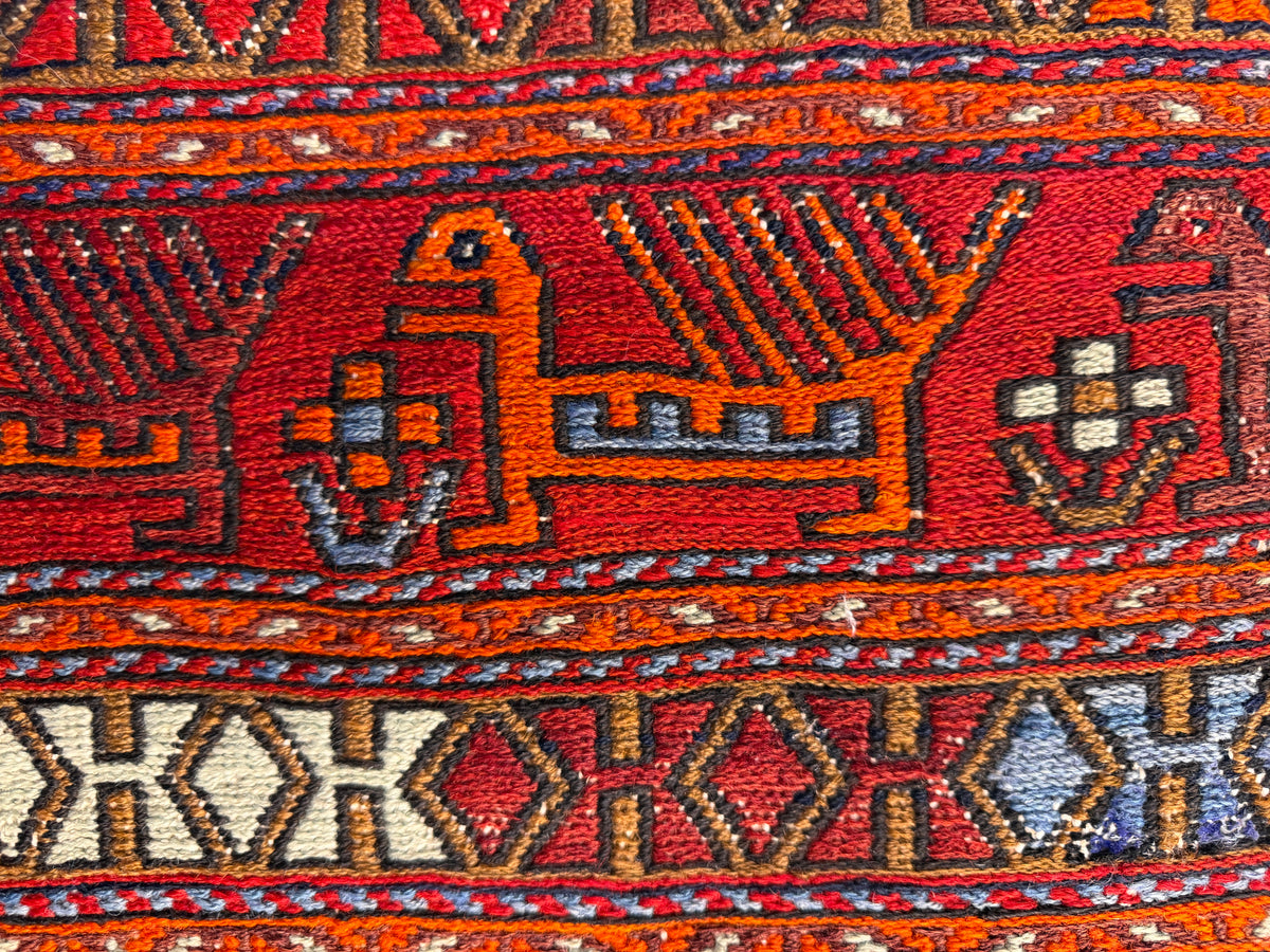 Flatweave Persian Qashghai Rug - 2’1”x3’8”