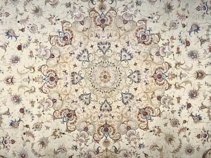 Hand-Knotted 60 Raj Persian Tabriz Rug - Signed - 9’10”x13’2”