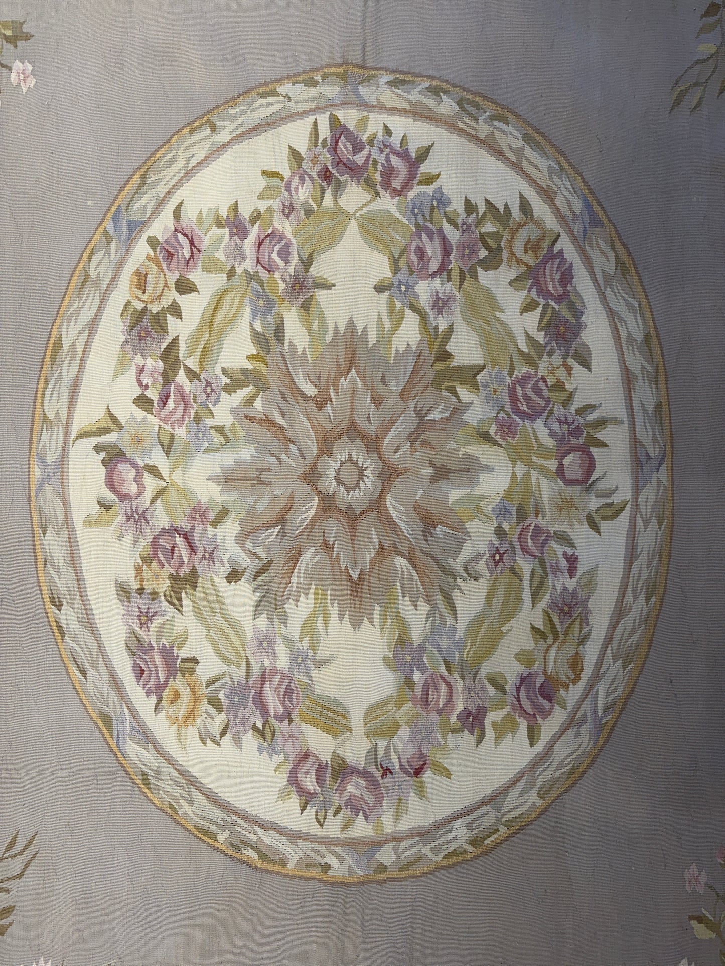 Antique Flatweave Aubusson Rug - 8’x10’