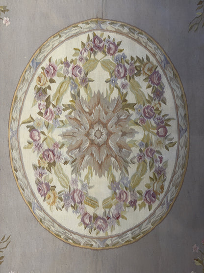 Antique Flatweave Aubusson Rug - 8’x10’
