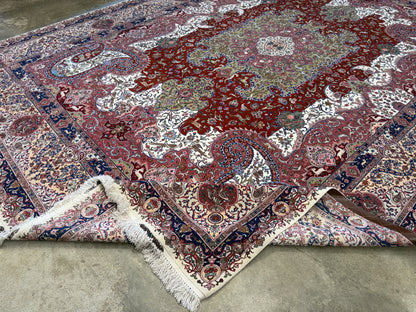 Hand-Knotted 70 Raj Persian Tabriz Pictorial Rug - 10’4”x13’3”