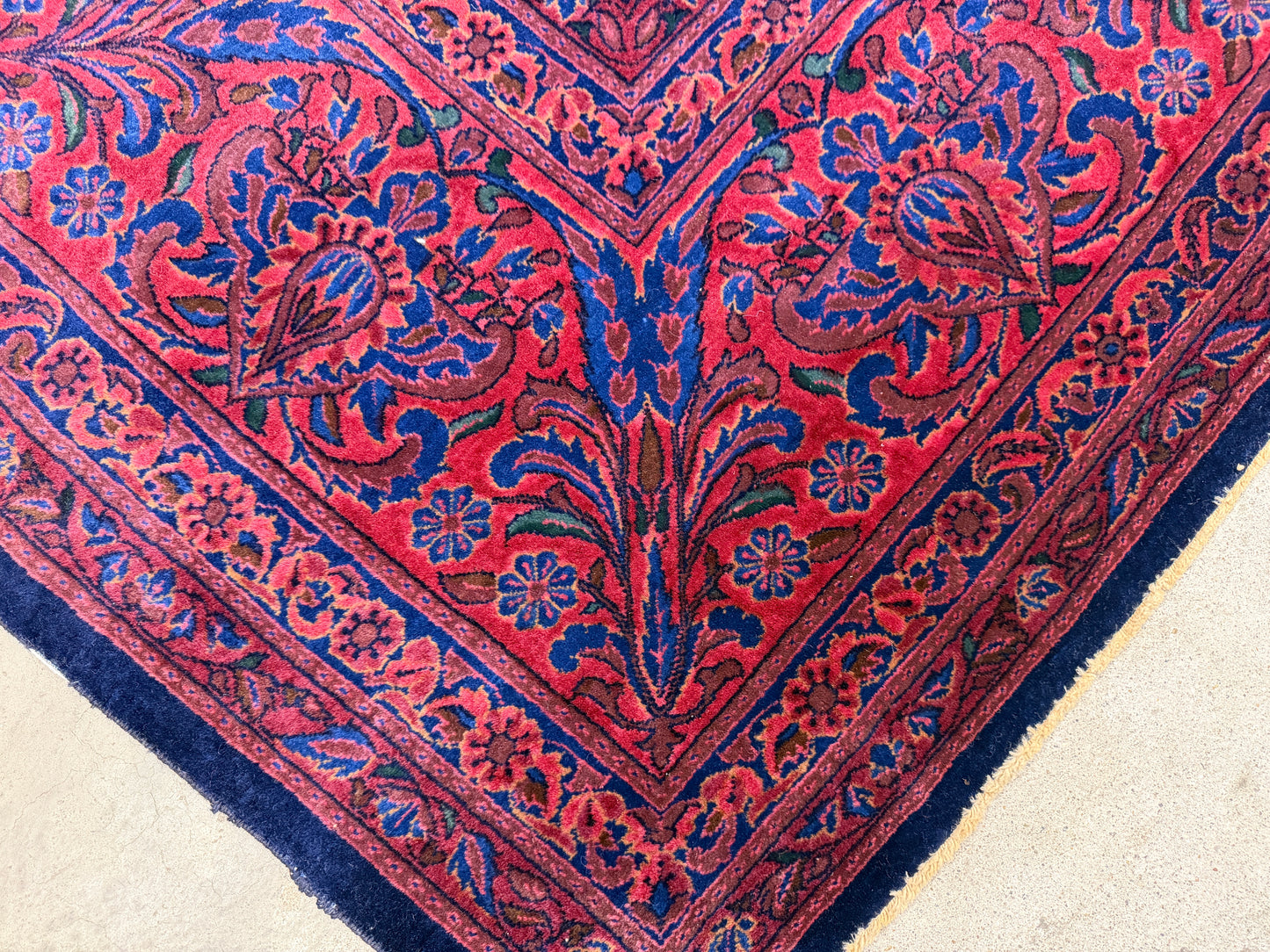 Antique Hand-Knotted Persian Kashan Rug - Signed Tavoschian - 8'6"x12'