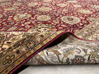 8’9”x12’3” Hand-Knotted Very Fine Wool Agra Area Rug 50 Raj