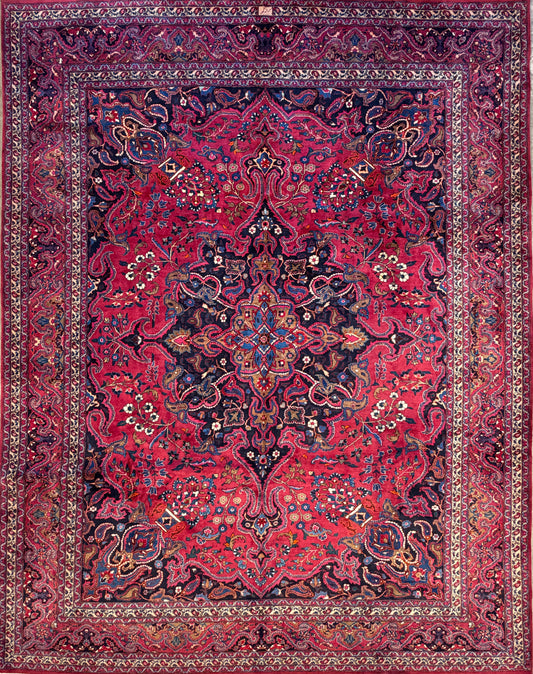 Hand-Knotted Persian Tabriz Rug - Signed - 10’x12’8”