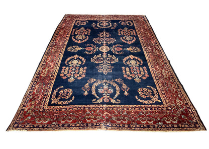 Hand-Knotted Antique Persian Sarouk Rug - 7’9”x9’10”