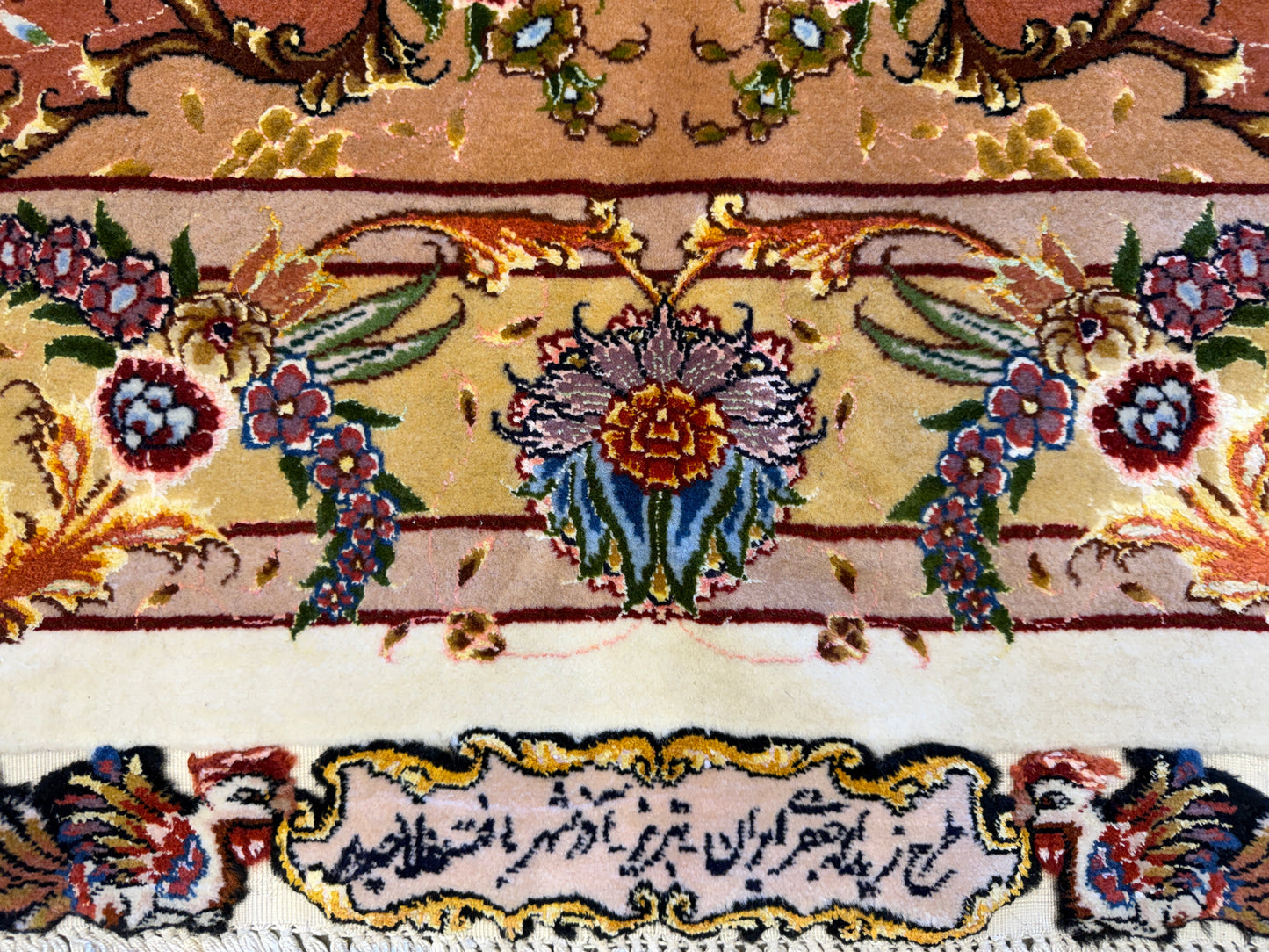 13’x19’8” Very Fine Hand-Knotted Persian Tabriz 80 Raj Signed Area Rug