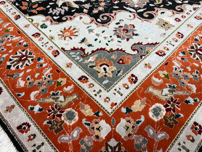 Hand-Knotted Persian Tabriz 60 Raj  Rug - 5'x6'7"