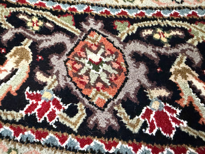 8’ Diameter Hand-Knotted Wool Indian Round Mahi Oriental Rug - 8x8 Handmade Carpet