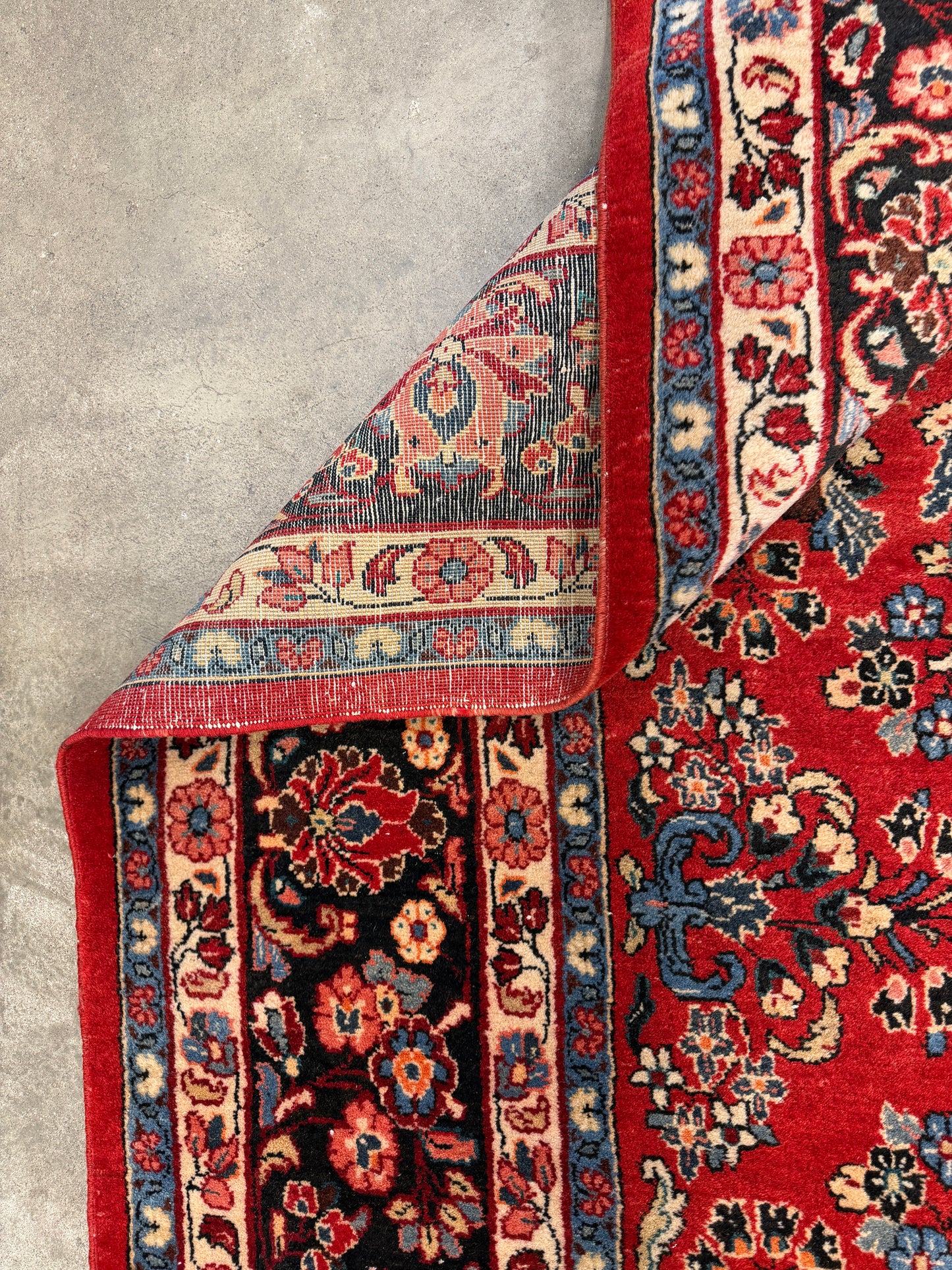 Hand-Knotted Persian Sarouk Rug - 8’x9’7”