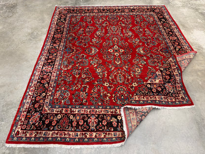 Hand-Knotted Persian Sarouk Rug - 8’x9’7”