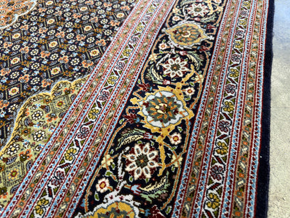 Hand-Knotted Persian Tabriz Mahi Rug - 5'x6'9"