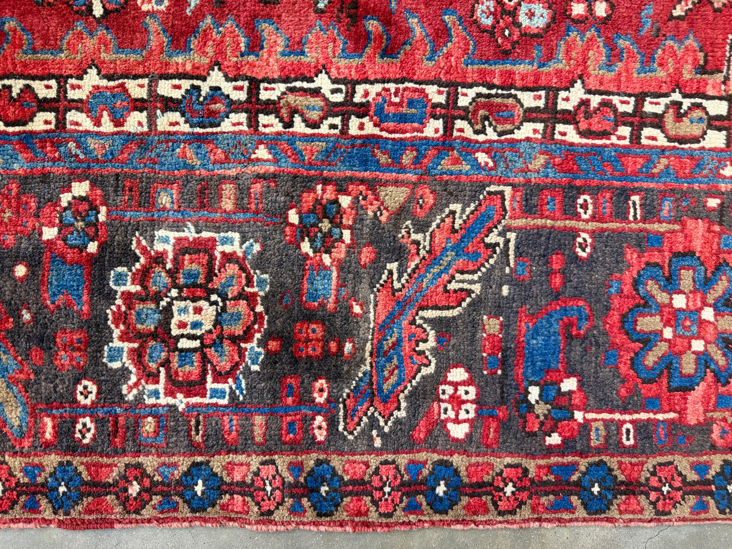 Hand-Knotted Persian Heriz Rug - 9’8”x13’1”