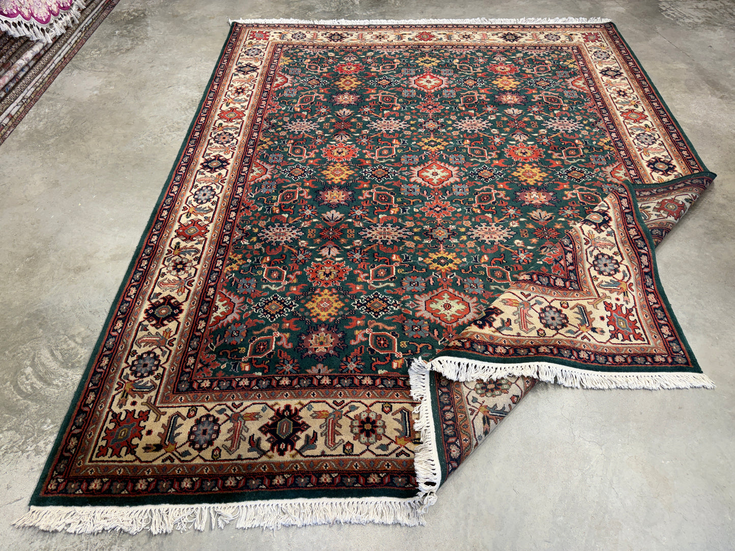 8’x9’10” Hand-Knotted Wool Indo-Sultan Area Rug