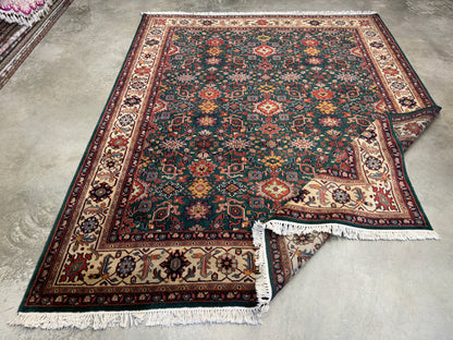 8’x9’10” Hand-Knotted Wool Indo-Sultan Area Rug