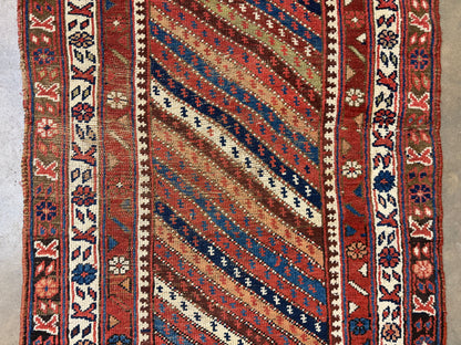 Hand-Knotted Antique Kurdish Runner - 3’1”x12’11”