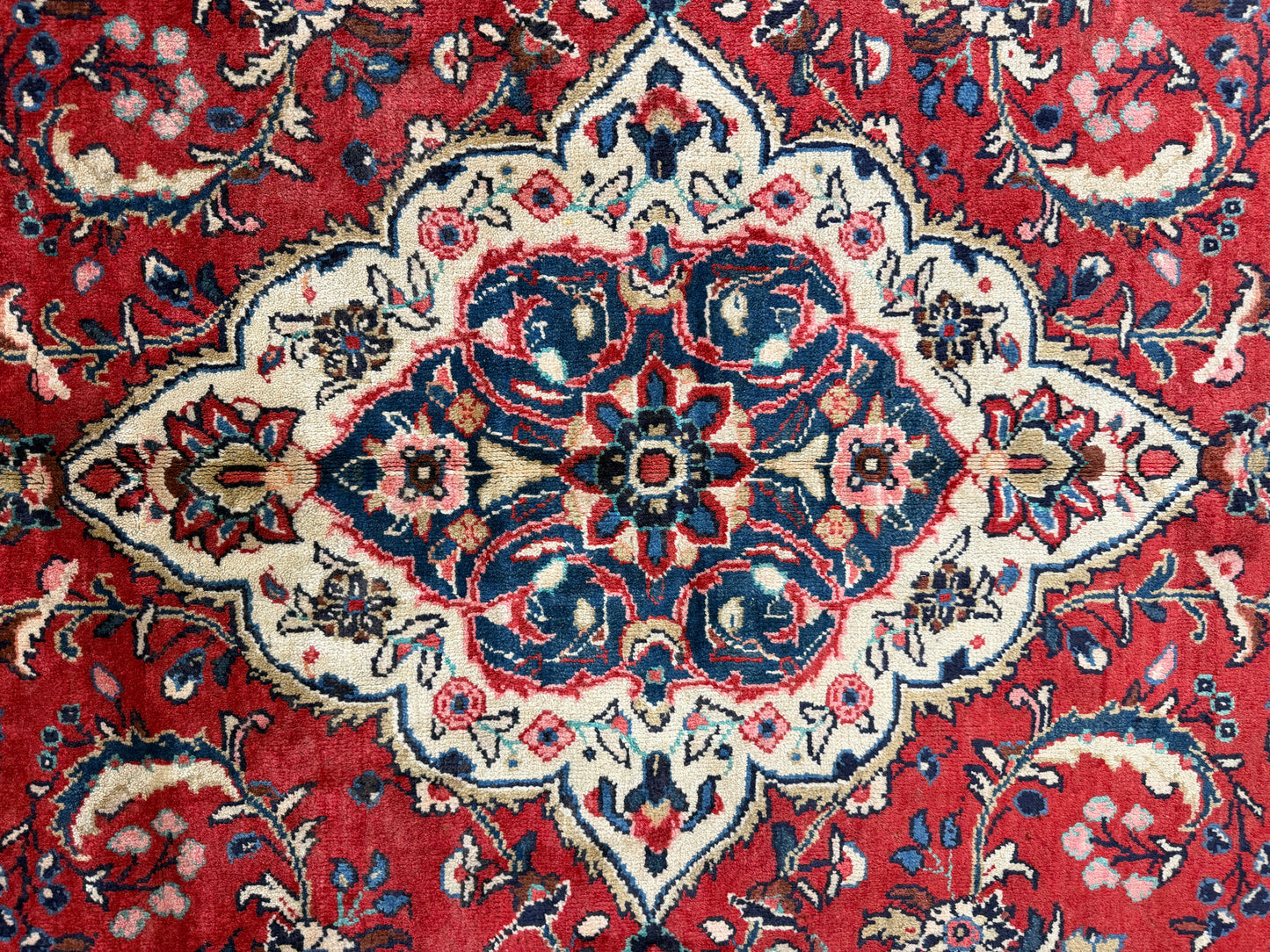 Hand-Knotted Persian Sarouk Rug - 10’8”x14’6”