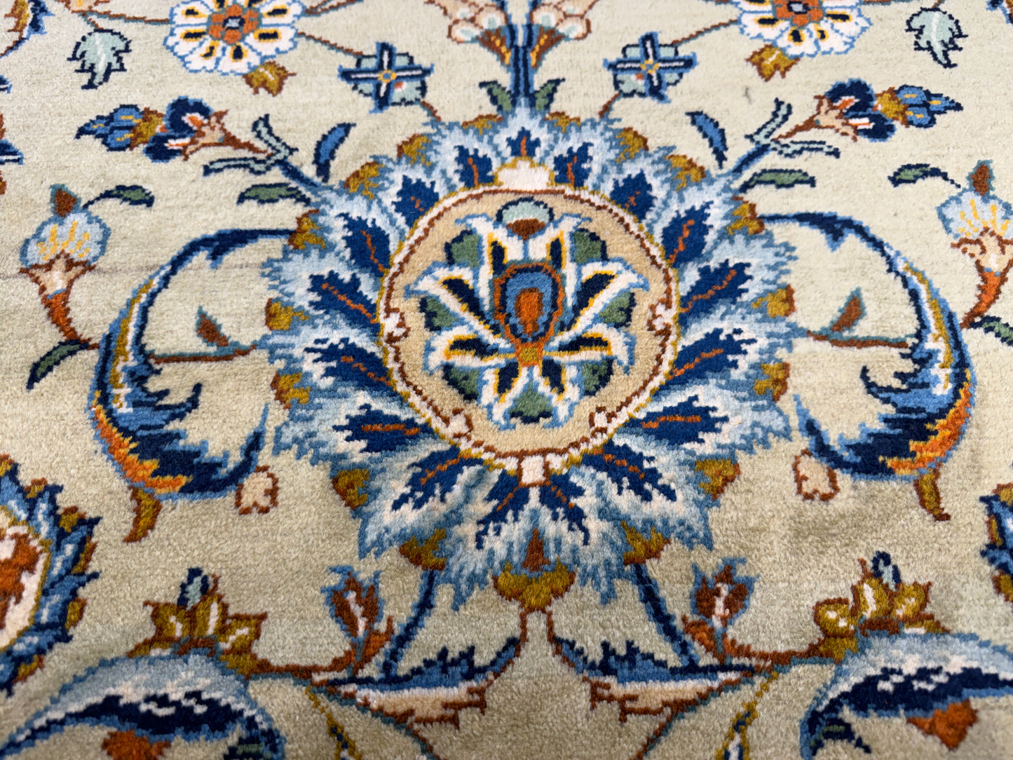 Hand-Knotted Persian Kashan Rug - Signed - 10’5”x13’10”