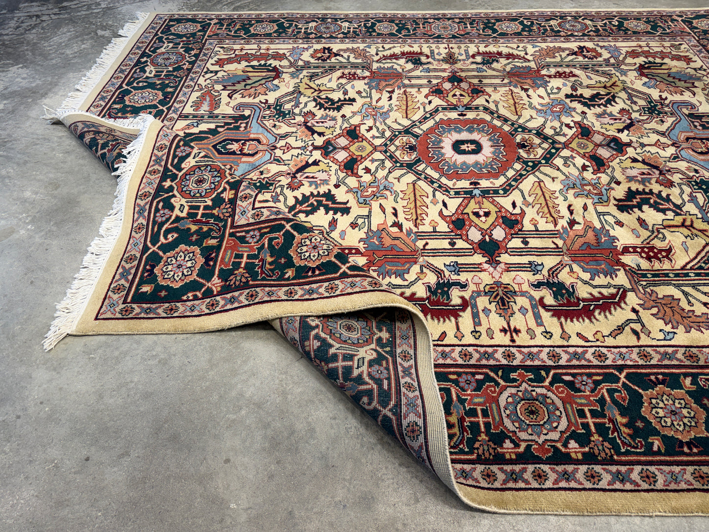 8’x9’11” Hand-Knotted Wool IndoHeriz Area Rug