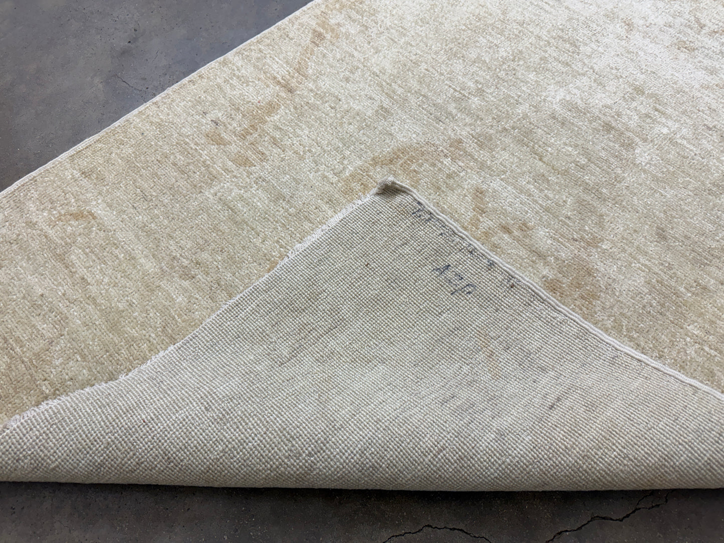 2’9”x13’6” Hand-Knotted Wool Abstract Runner 2x13 Handmade Beige Rug