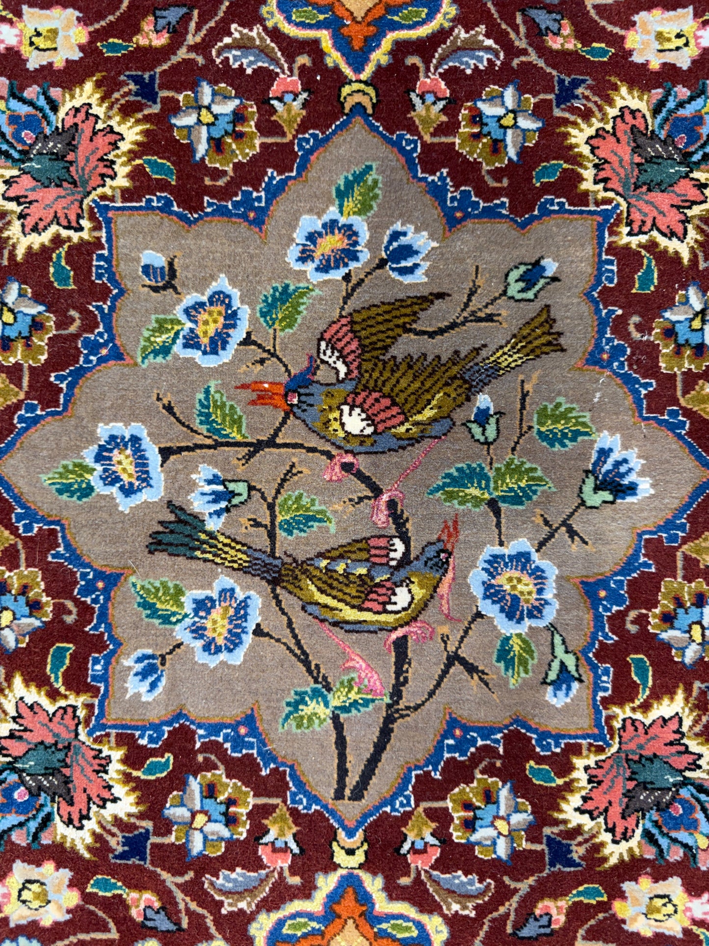 11’7”x17’2” Very Fine Hand-Knotted Signed Persian Tabriz Pictorial Area Rug