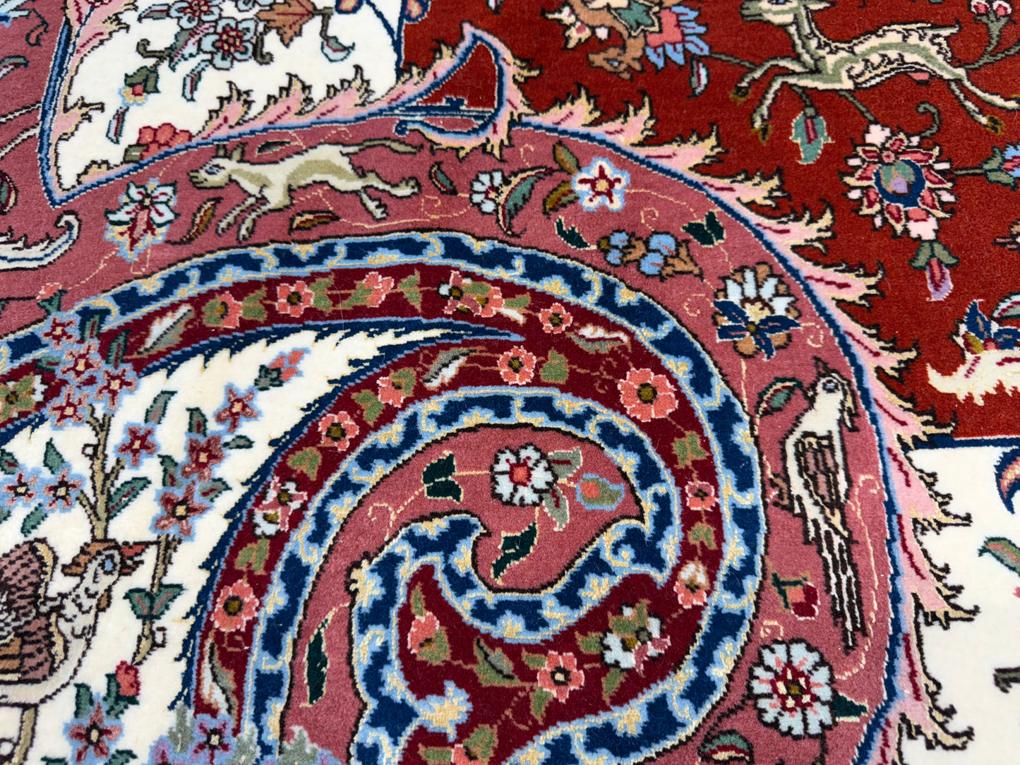 Hand-Knotted 70 Raj Persian Tabriz Pictorial Rug - 10’4”x13’3”