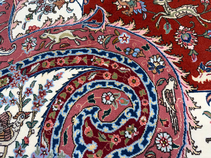 Hand-Knotted 70 Raj Persian Tabriz Pictorial Rug - 10’4”x13’3”