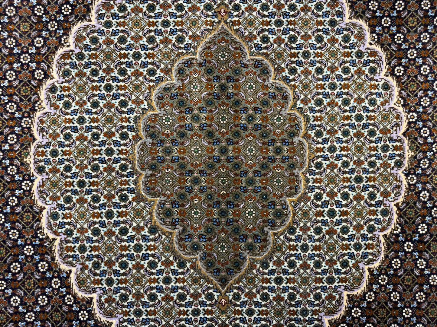 Hand-Knotted Persian Tabriz Mahi Rug - 10’x13’