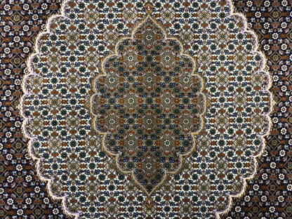 Hand-Knotted Persian Tabriz Mahi Rug - 10’x13’