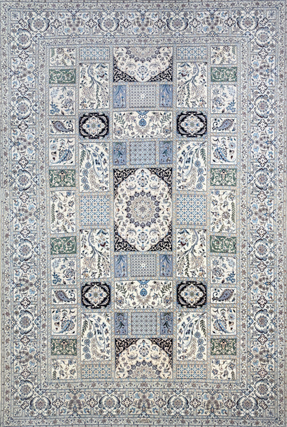 Hand-Knotted 6 La Persian Nain Rug - Signed Habibian - 6'9"x10'2"