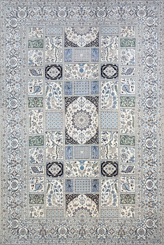 Hand-Knotted 6 La Persian Nain Rug - Signed Habibian - 6'9"x10'2"
