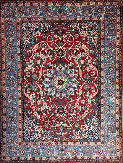 Hand-Knotted Persian Isfahan Rug - 5’2”x6’9”