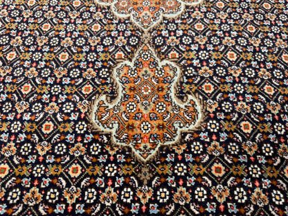 Hand-Knotted Persian Tabriz Mahi Rug - 5’x6’7”