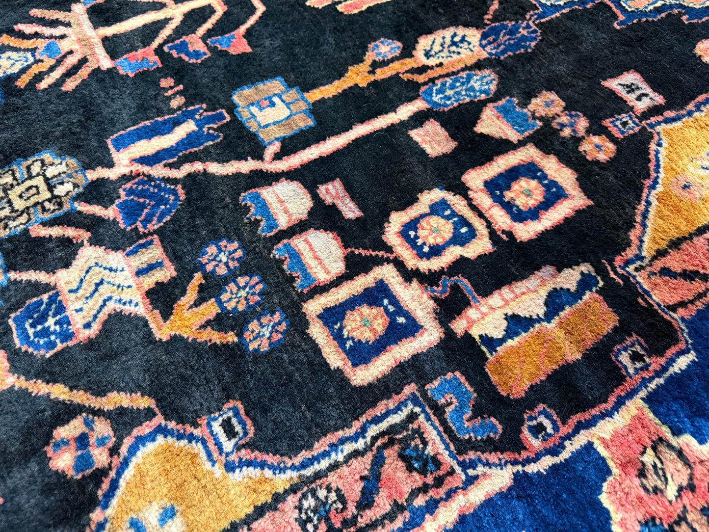 Hand-Knotted Persian Nahavand Rug - 5'4"x10'7"