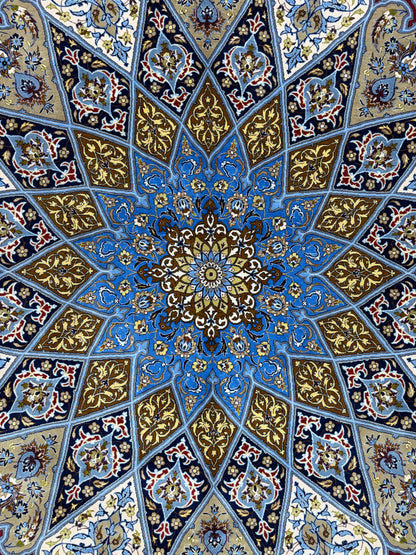 13’x16’10” Hand-Knotted Persian Isfahan Signed Asachi Area Rug