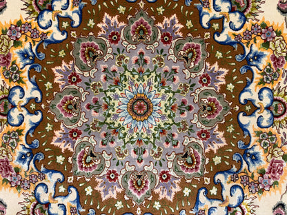 Hand-Knotted 70 Raj Persian Tabriz Rug - 6’6”x10’4”