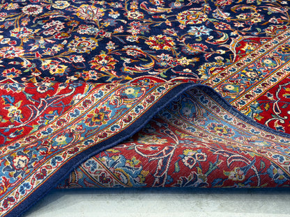 Hand-Knotted Persian Kashan Rug - 9’7”x13’3”