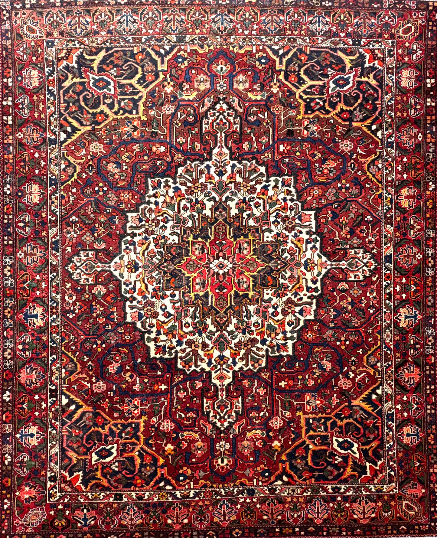 9’10”x12’4” Hand-Knotted Persian Bakhtiari Area Rug