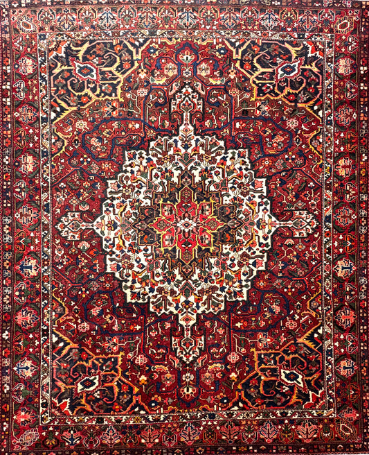 9’10”x12’4” Hand-Knotted Persian Bakhtiari Area Rug