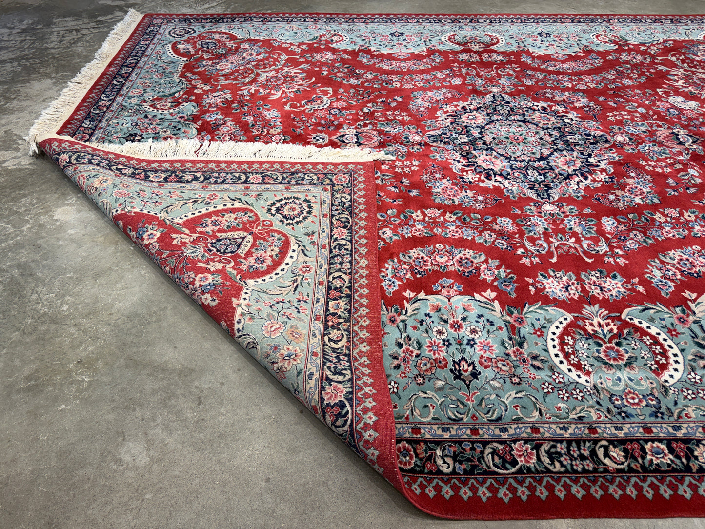 9’x12’ Hand-Knotted Very Fine Wool SinoPersian Area Rug Handmade Carpet